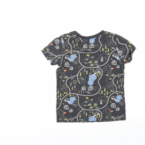 Nutmeg Boys Grey   Basic T-Shirt Size 3-4 Years  - dinosaur