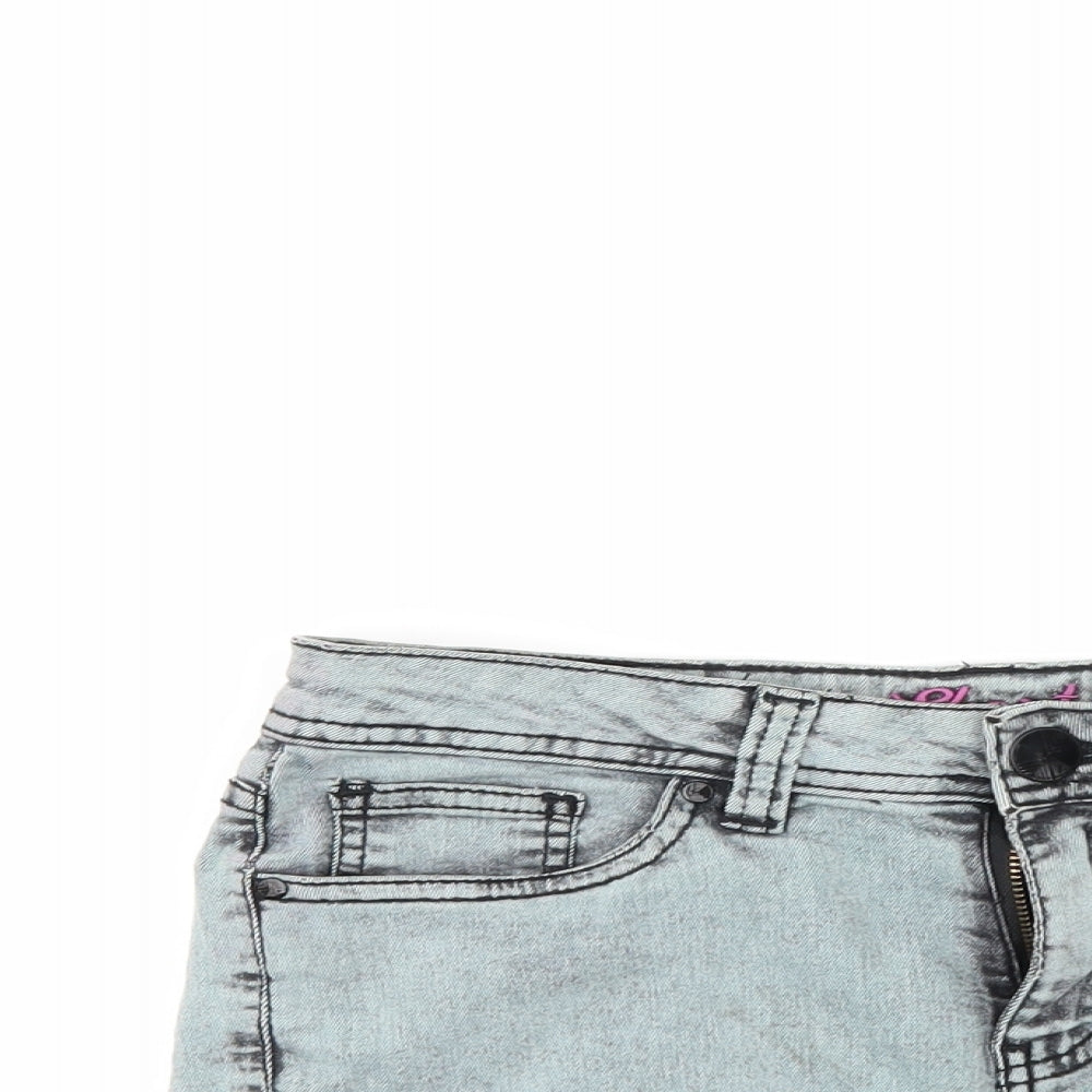 denim co Womens Grey  Denim Hot Pants Shorts Size 10