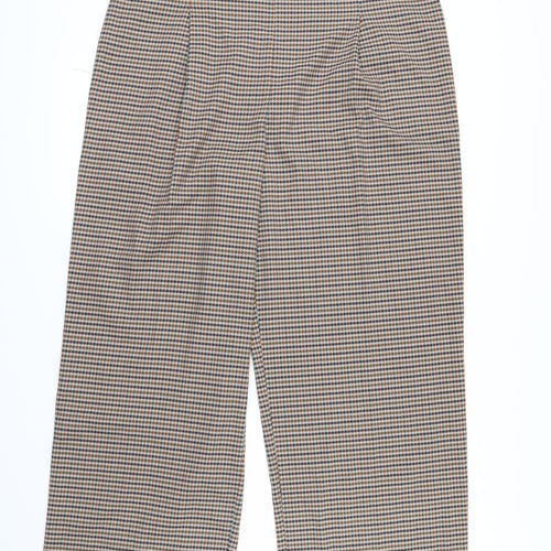 TU Womens Brown Houndstooth  Trousers  Size 18 L29 in
