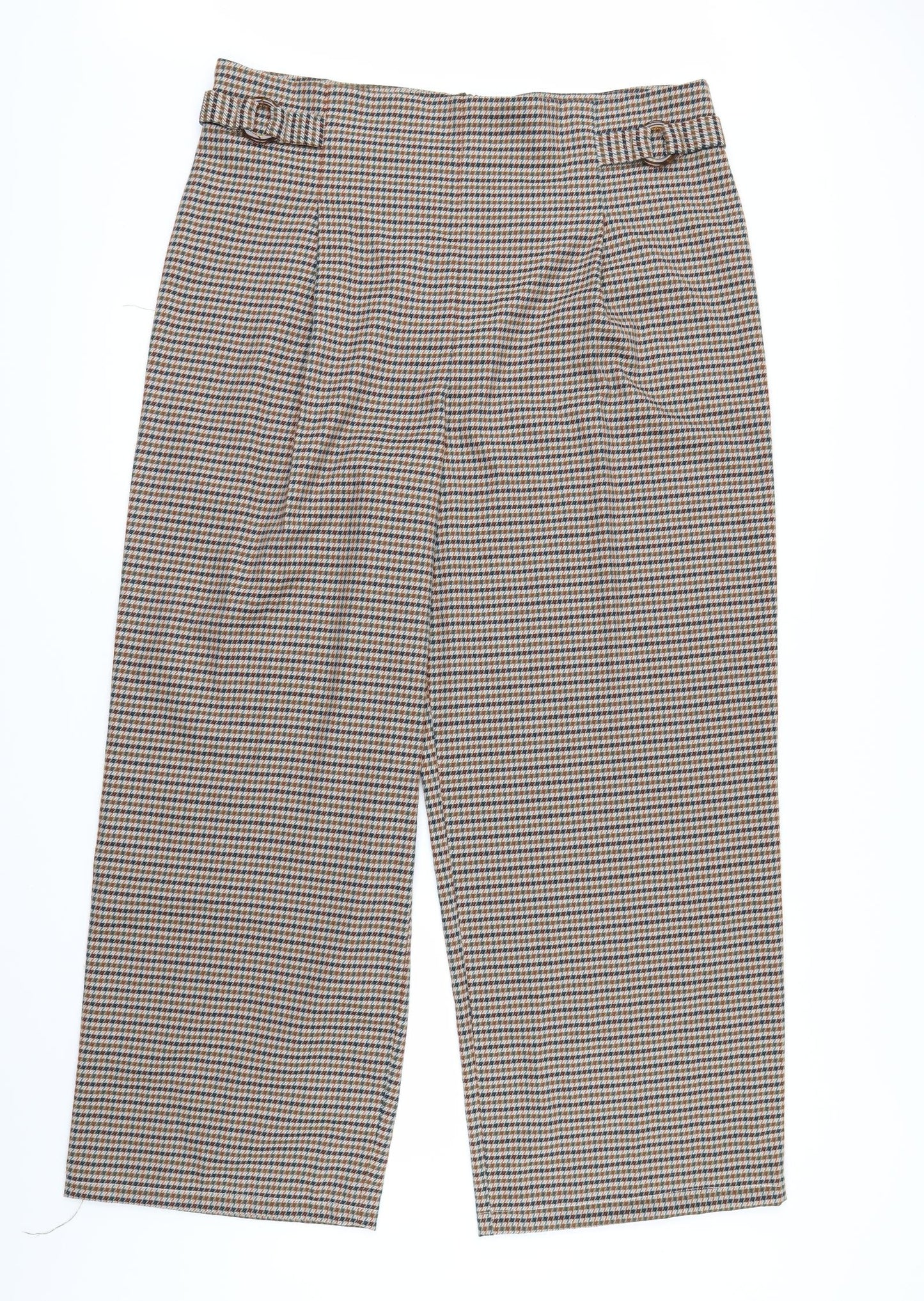 TU Womens Brown Houndstooth  Trousers  Size 18 L29 in