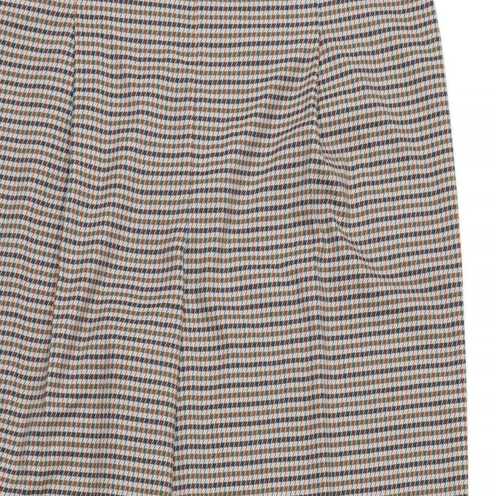 TU Womens Brown Houndstooth  Trousers  Size 18 L29 in