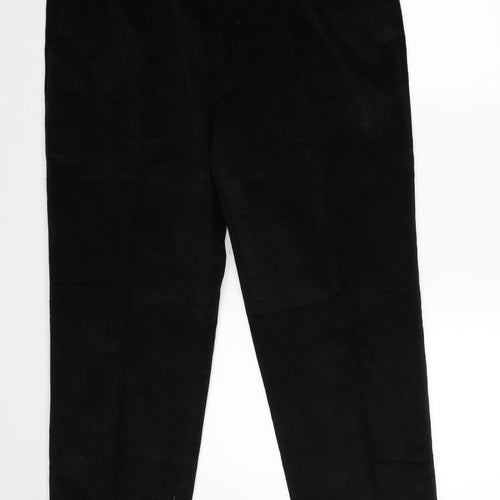 Skopes Mens Black  Corduroy Straight Jeans Size 42 L29 in