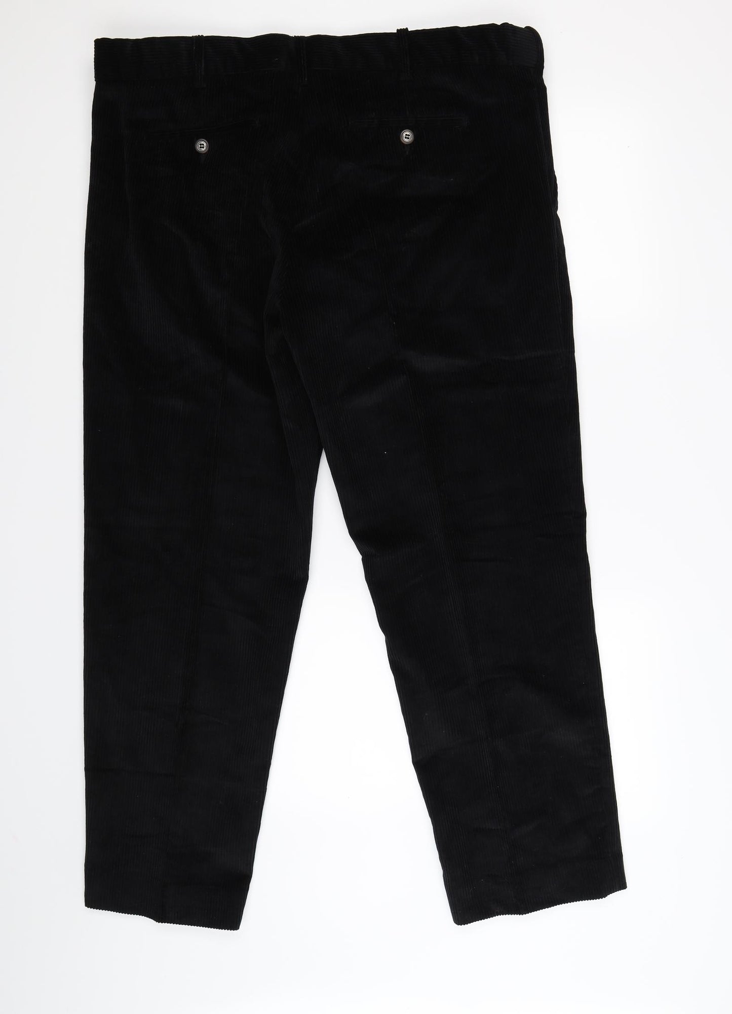 Skopes Mens Black  Corduroy Straight Jeans Size 42 L29 in