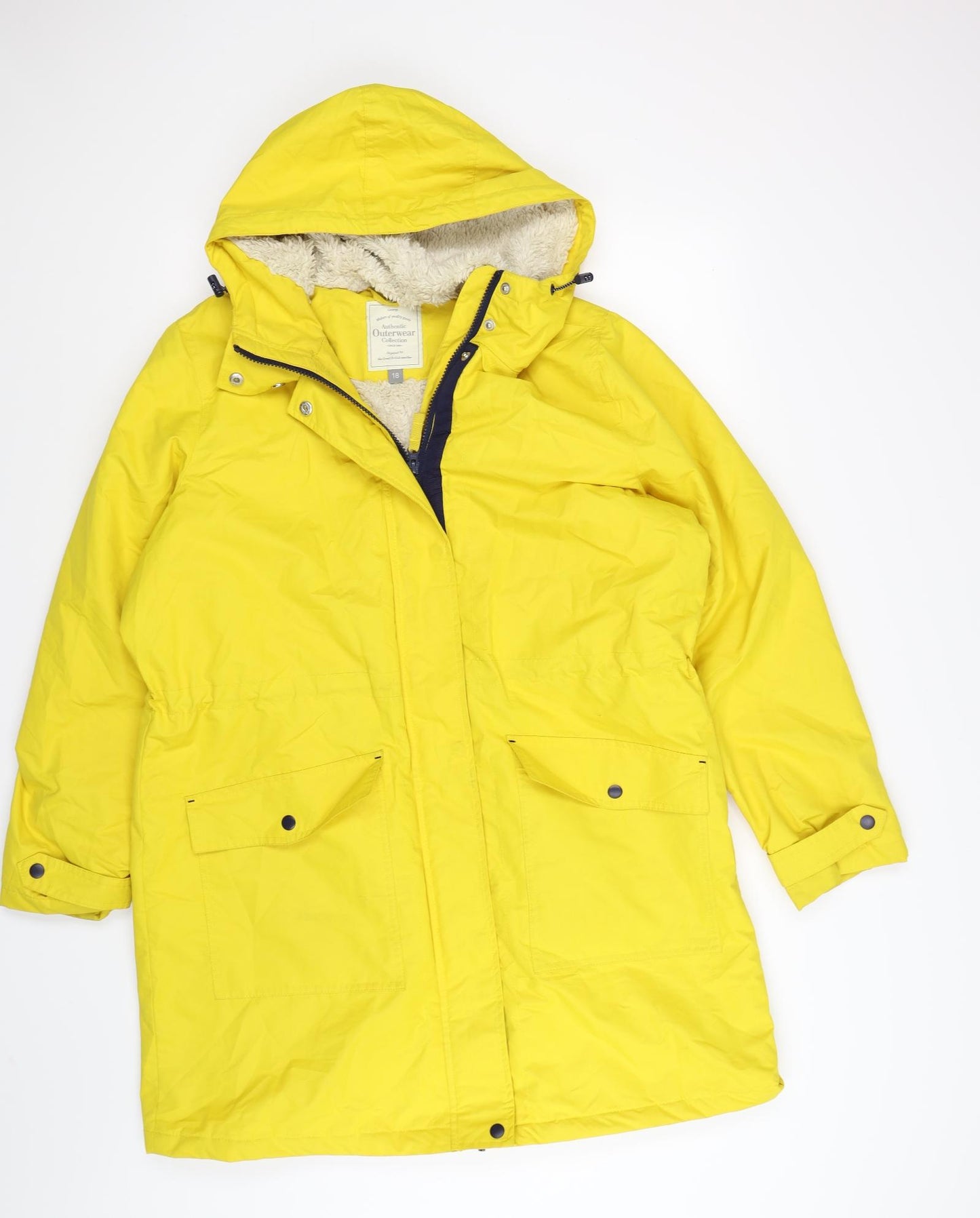 George Womens Yellow   Rain Coat Coat Size 18