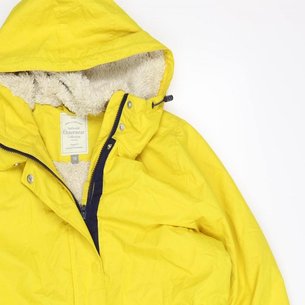George Womens Yellow   Rain Coat Coat Size 18