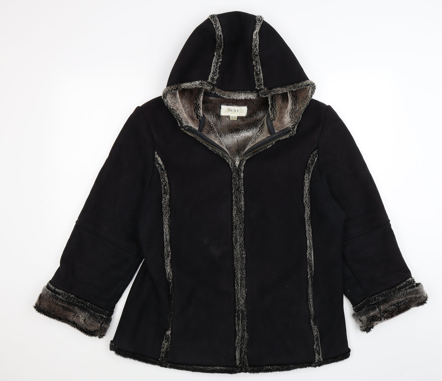 NEXT Womens Black  Velour Jacket  Size 14