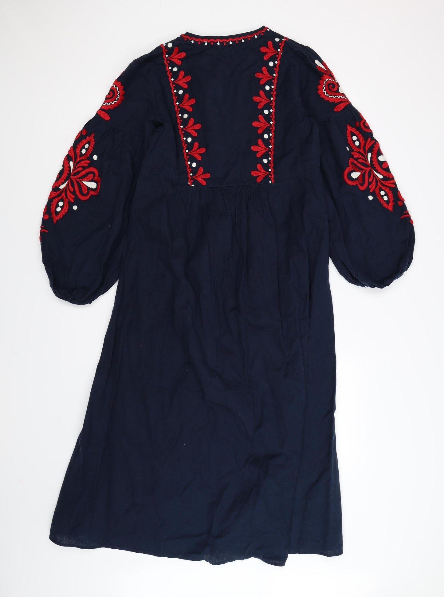 Zara Womens Blue Floral  Shirt Dress  Size S
