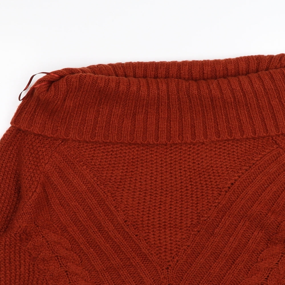 George Womens Brown  Knit Pullover Jumper Size 12