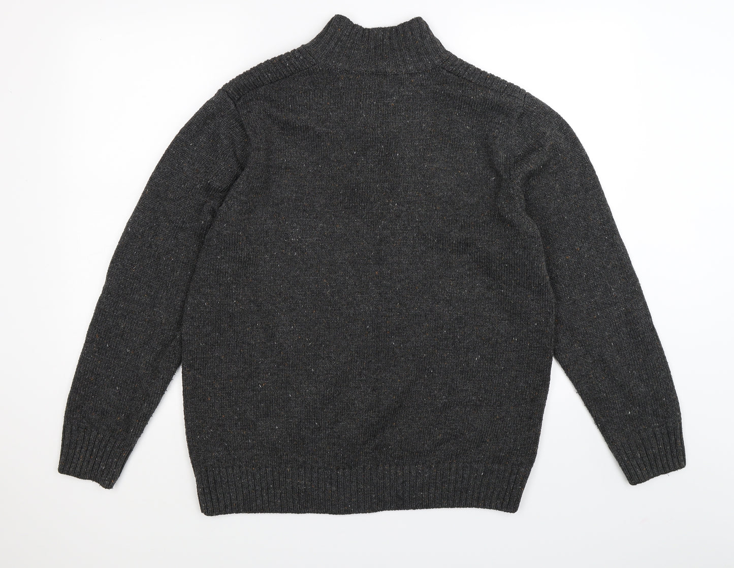 Easy Mens Grey  Knit Pullover Jumper Size L