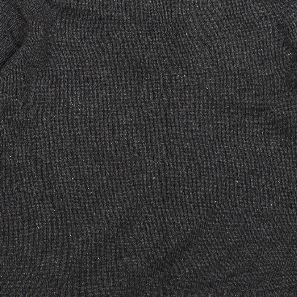 Easy Mens Grey  Knit Pullover Jumper Size L