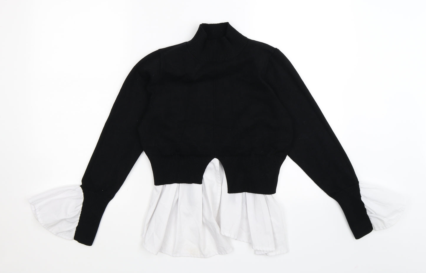 New Look Womens Black  Knit Pullover Jumper Size S