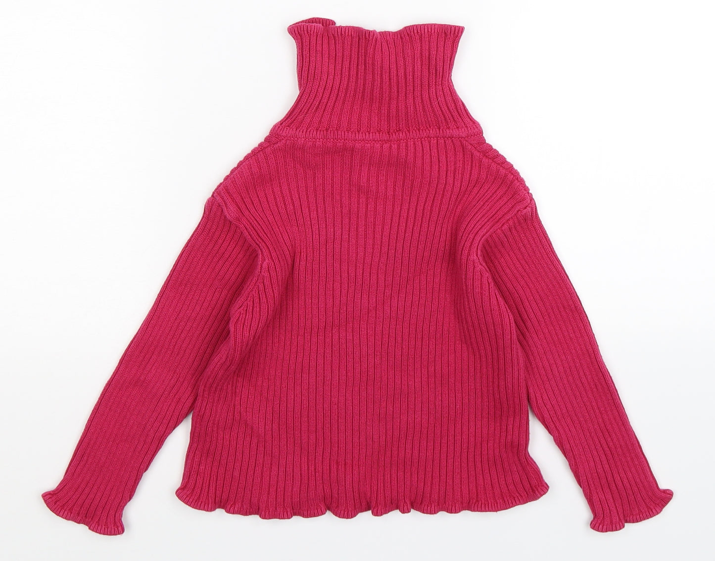 Cherokee Girls Pink Striped Knit Pullover Jumper Size 3-4 Years