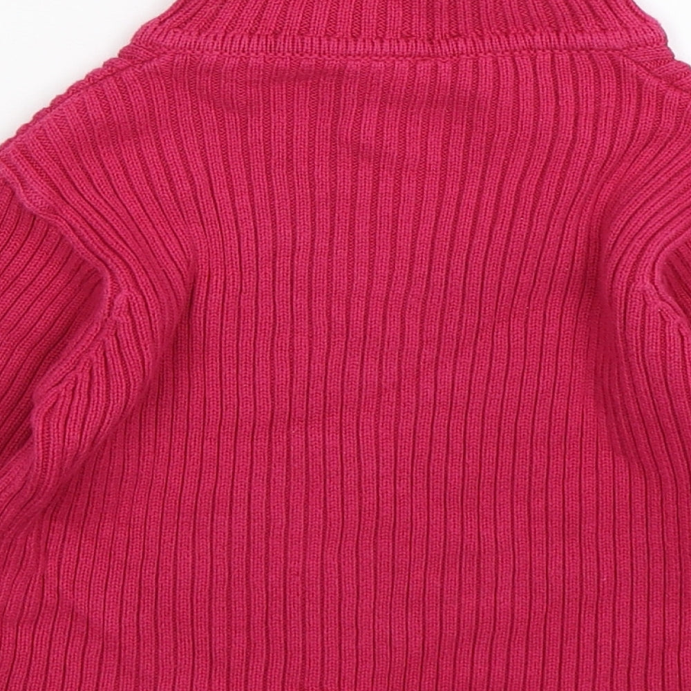 Cherokee Girls Pink Striped Knit Pullover Jumper Size 3-4 Years