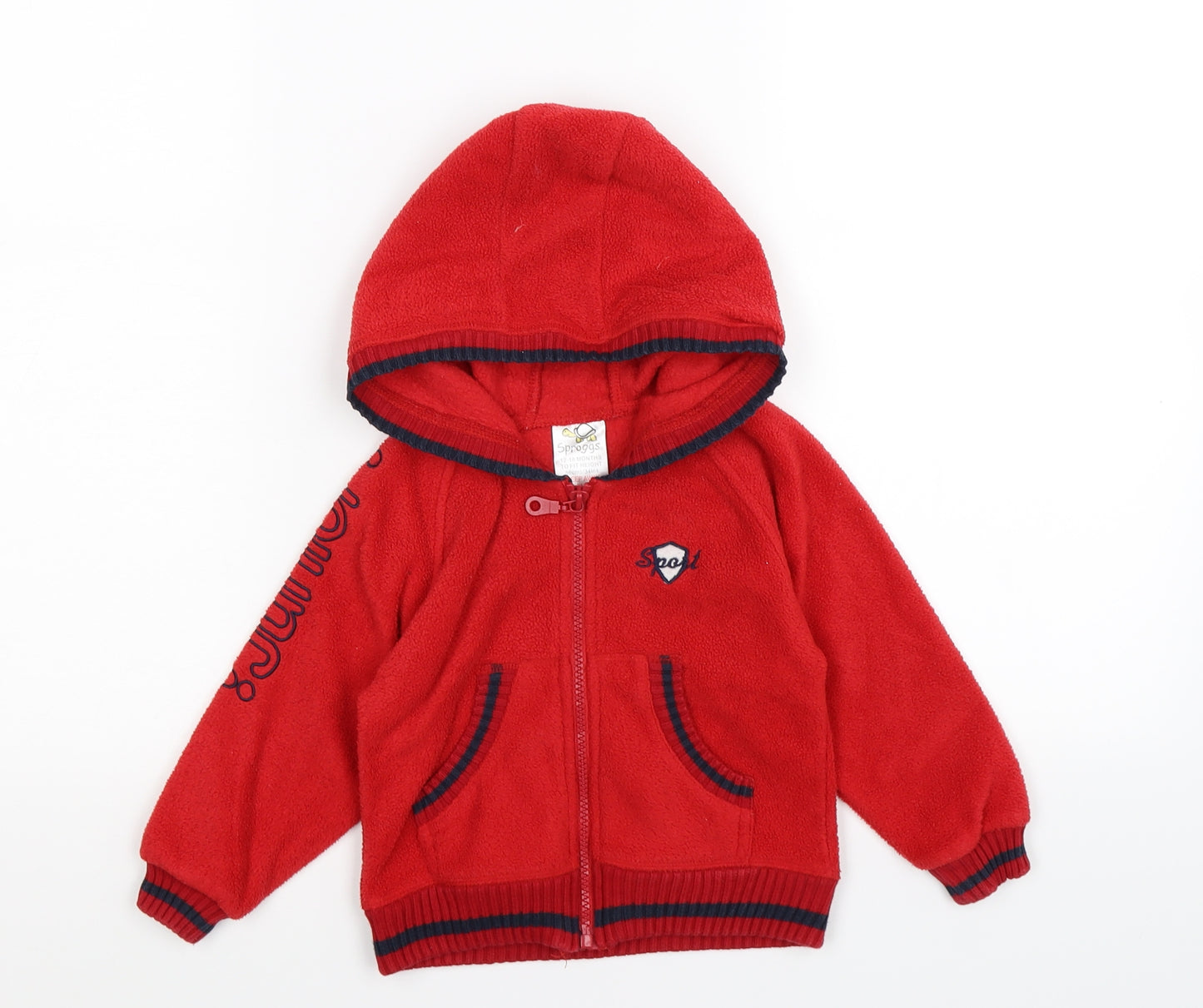 sproggs Baby Red  Fleece Jacket  Size 12-18 Months