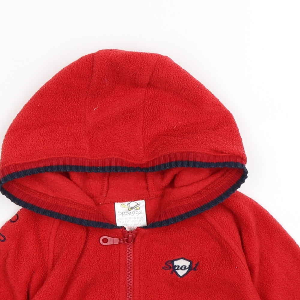 sproggs Baby Red  Fleece Jacket  Size 12-18 Months