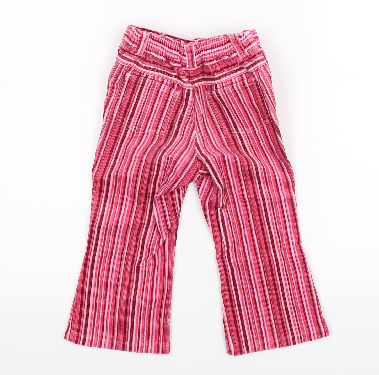 NEXT Girls Pink Striped Corduroy Capri Jeans Size 18-24 Months