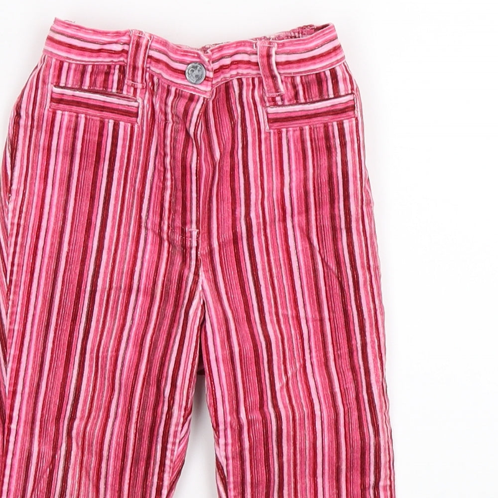 NEXT Girls Pink Striped Corduroy Capri Jeans Size 18-24 Months