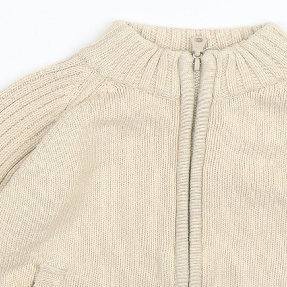 Cherokee Boys Beige Striped Knit Cardigan Jumper Size 2-3 Years