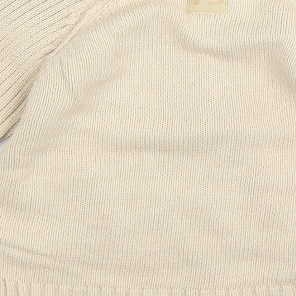 Cherokee Boys Beige Striped Knit Cardigan Jumper Size 2-3 Years