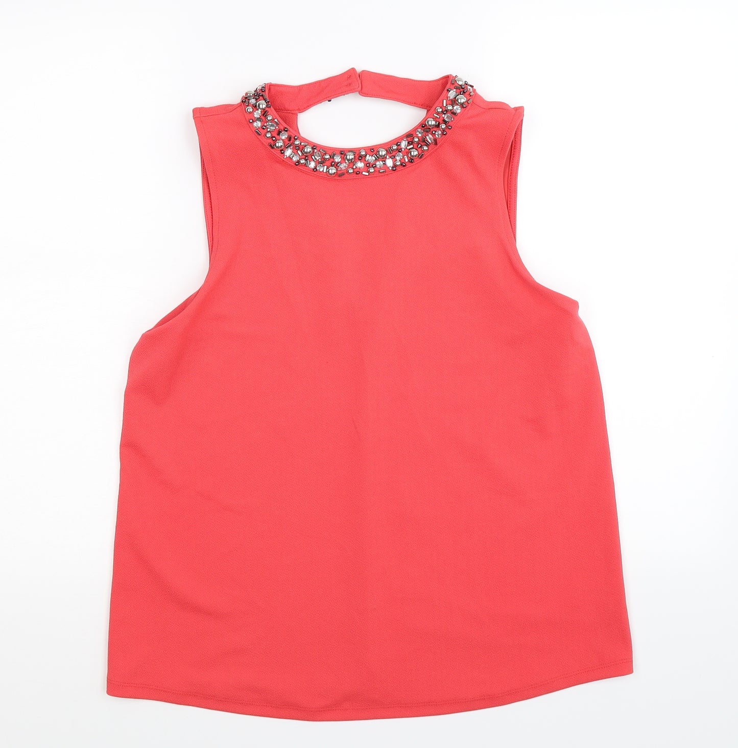 NEXT Womens Orange   Tunic Tank Size 14  - DIAMANTE