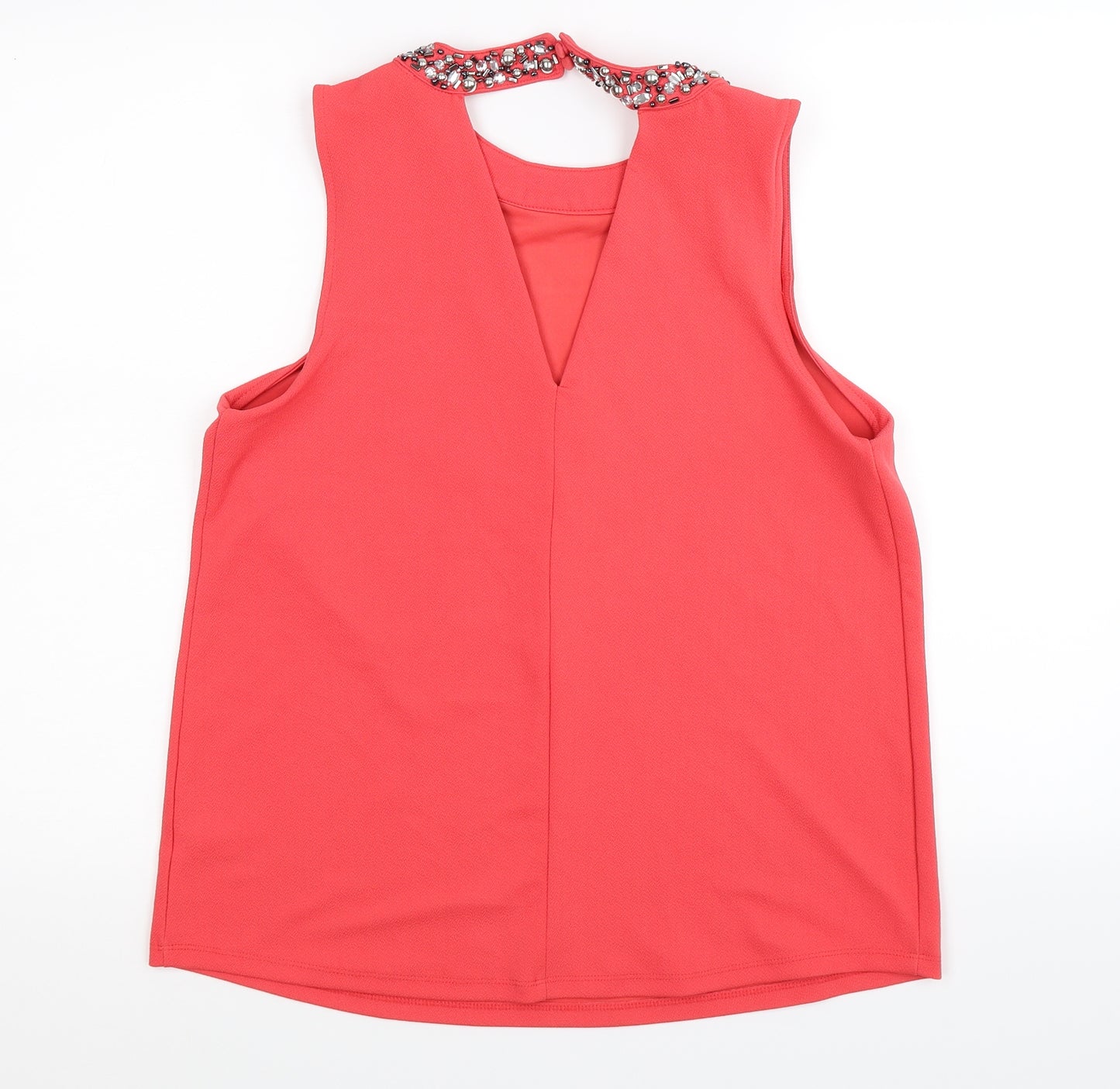 NEXT Womens Orange   Tunic Tank Size 14  - DIAMANTE