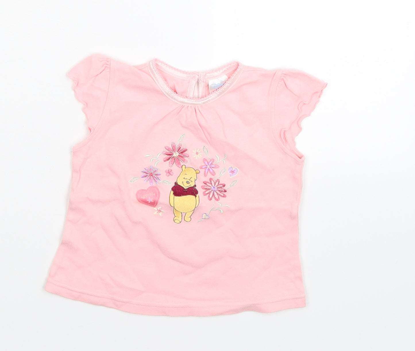 Disney Girls Pink   Basic T-Shirt Size 18-24 Months  - winnie the pooh