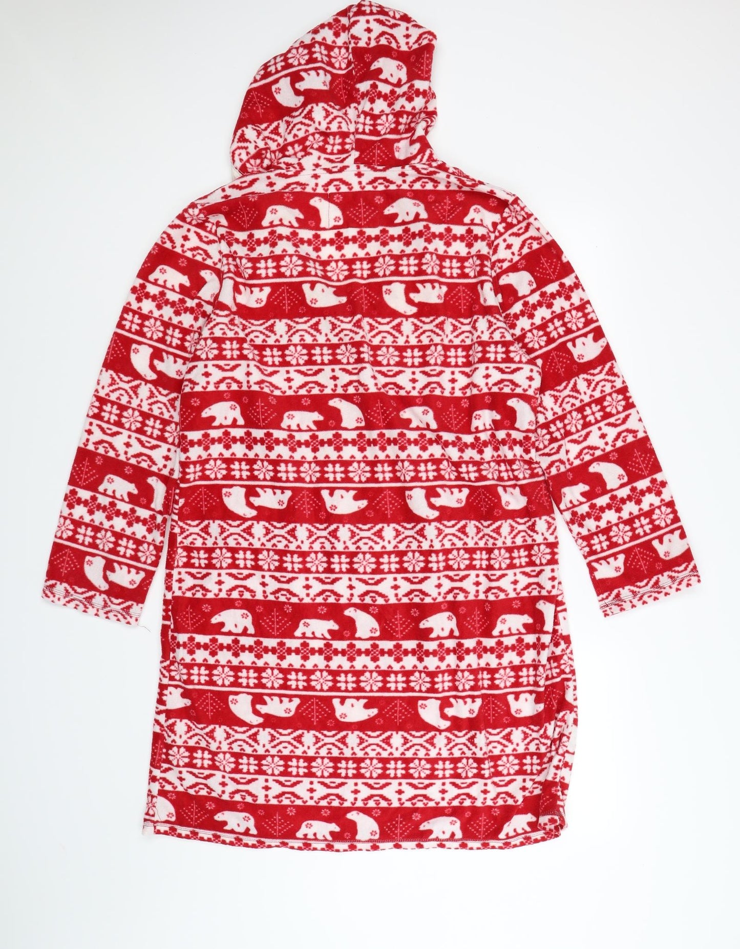 Secret Possesions Womens Red Fair Isle Fleece Top Nightshirt Size 16  - christmas