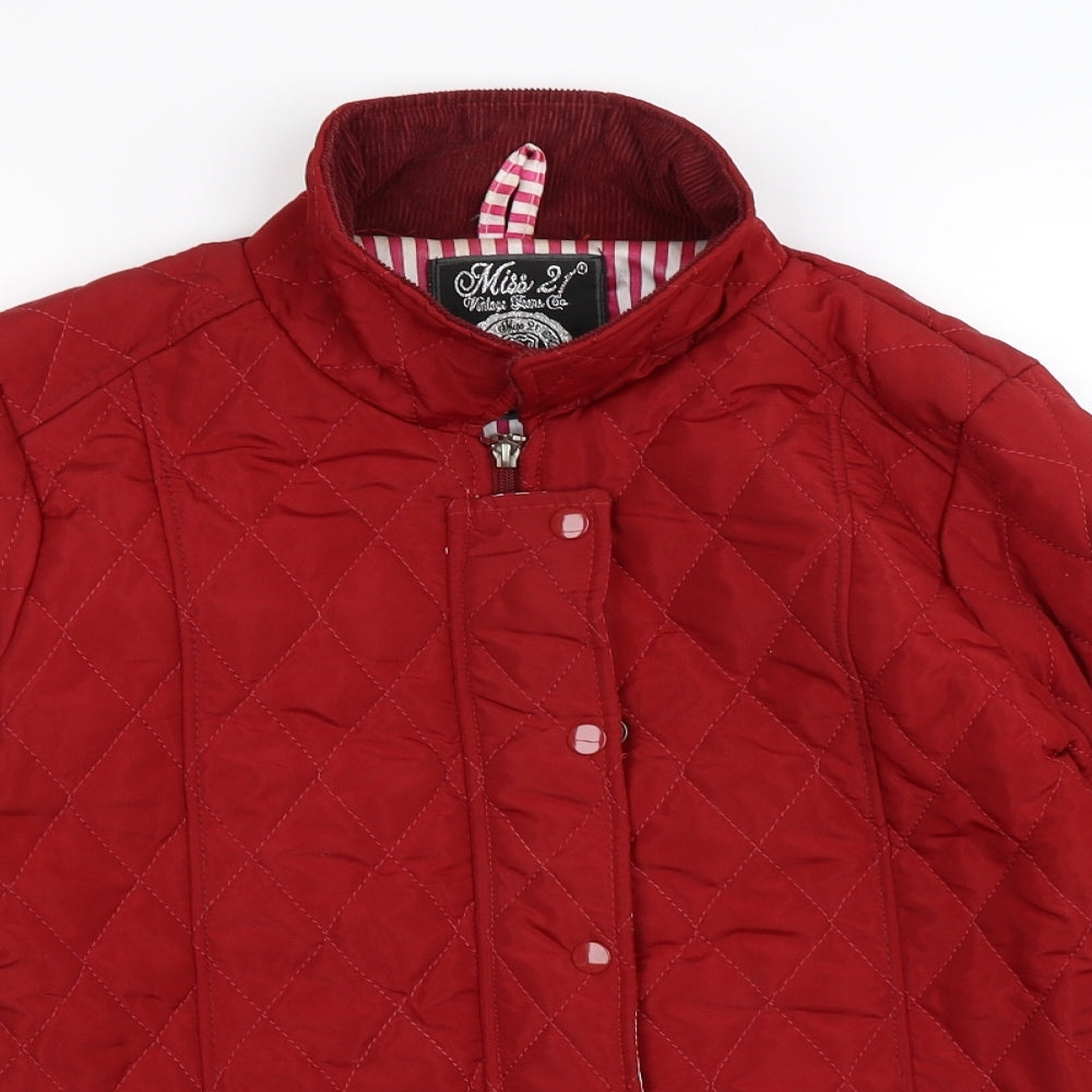 miss 21 Womens Red   Quilted Jacket Size L