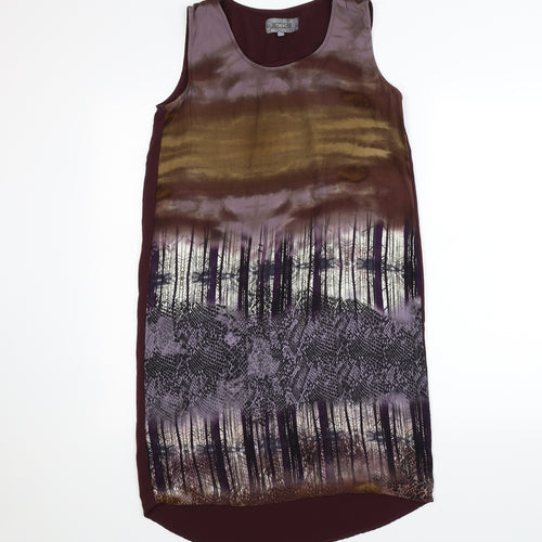 NEXT Womens Purple  Chiffon Tank Dress  Size 8  - woodland graphic