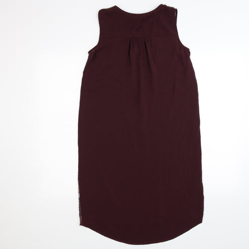 NEXT Womens Purple  Chiffon Tank Dress  Size 8  - woodland graphic