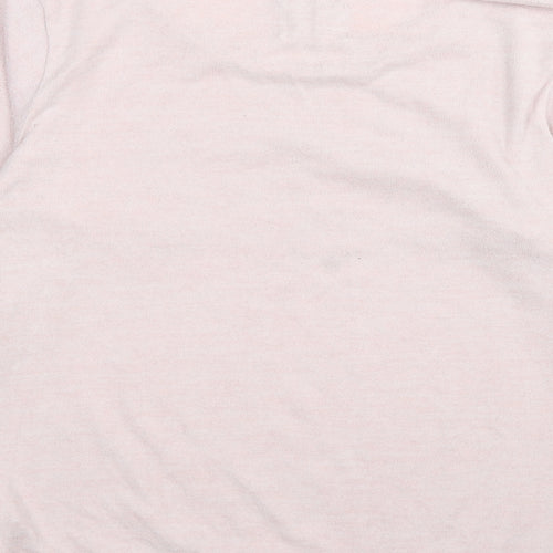 F&F Womens Pink Solid Velour Top Pyjama Top Size S  - ZZZ lounge wear