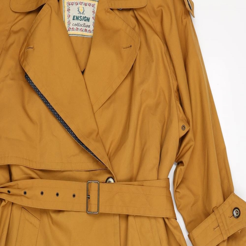 ensign Womens Beige   Trench Coat Coat Size 10