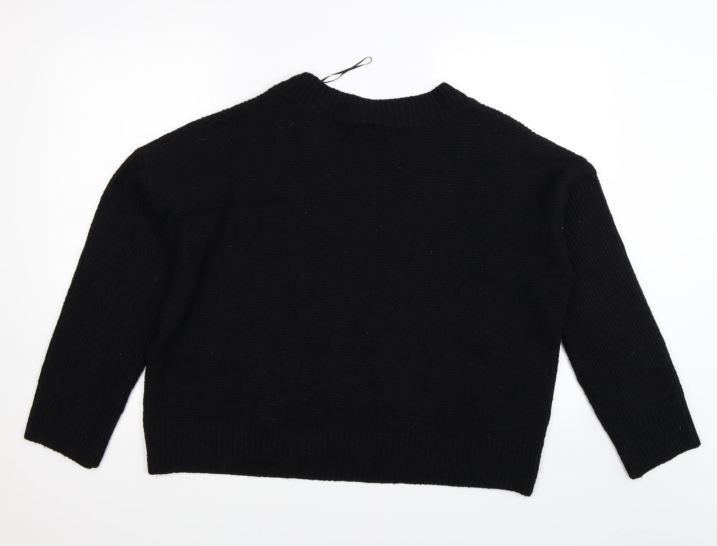 Topshop Womens Black  Knit Pullover Jumper Size M