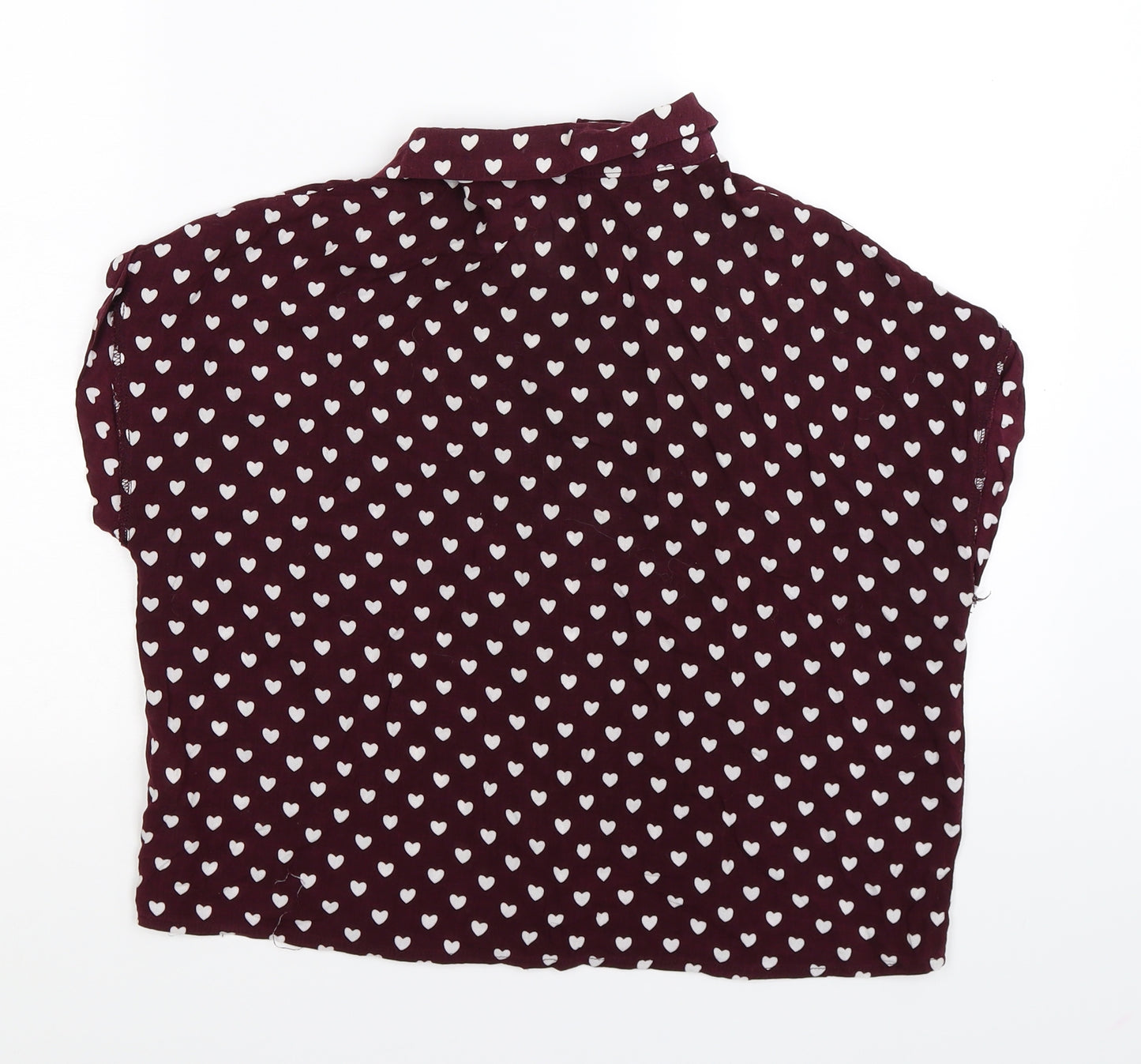 New Look Womens Pink   Basic Blouse Size 10  - hearts