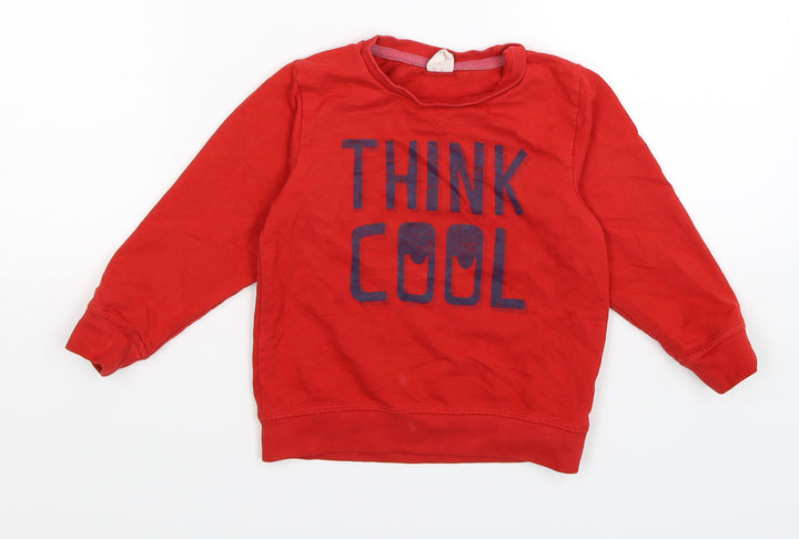 cool club Boys Red   Pullover Sweatshirt Size 3 Years  - think cool