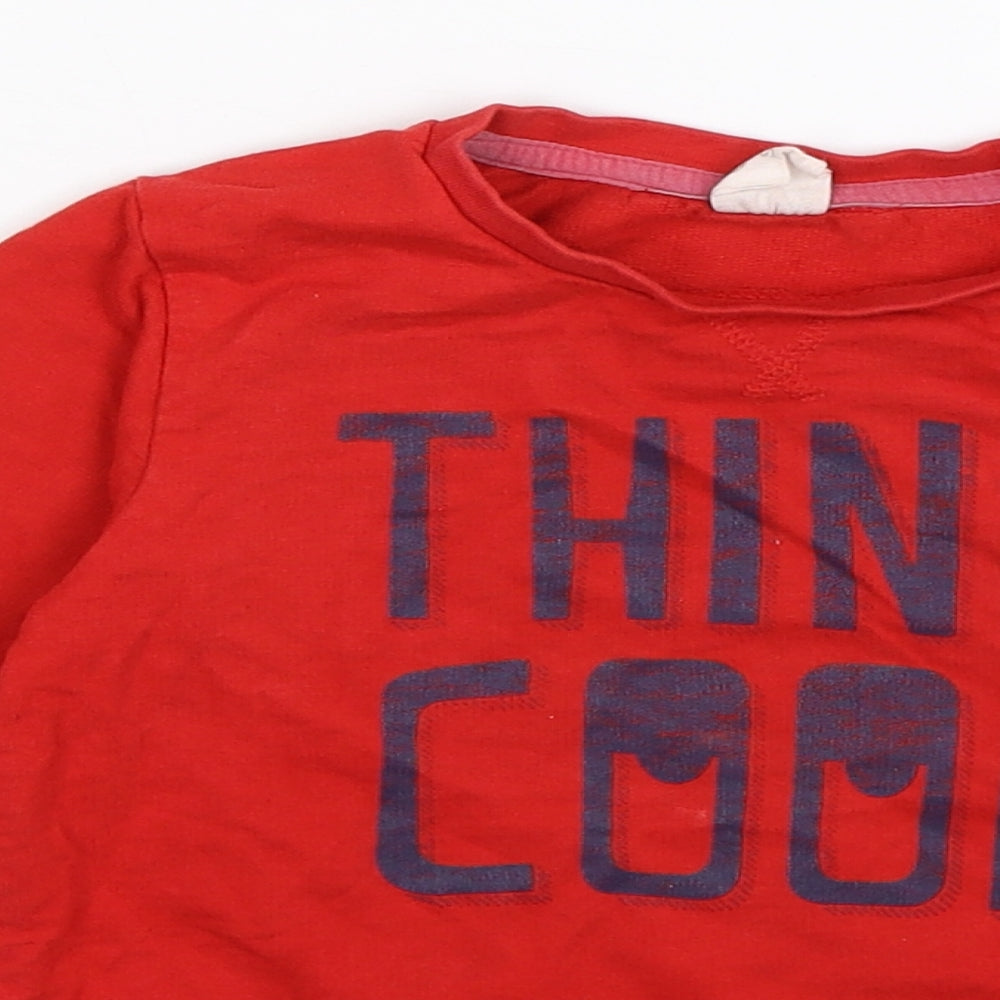 cool club Boys Red   Pullover Sweatshirt Size 3 Years  - think cool