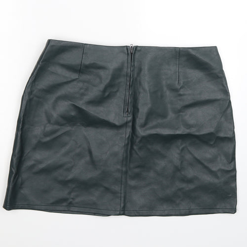 Atmosphere Womens Green   Mini Skirt Size 18  - faux leather