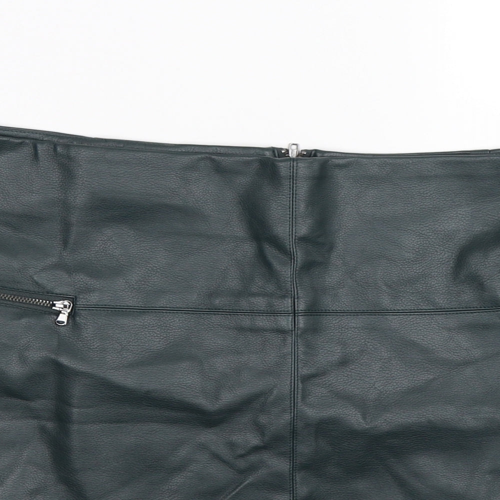 Atmosphere Womens Green   Mini Skirt Size 18  - faux leather