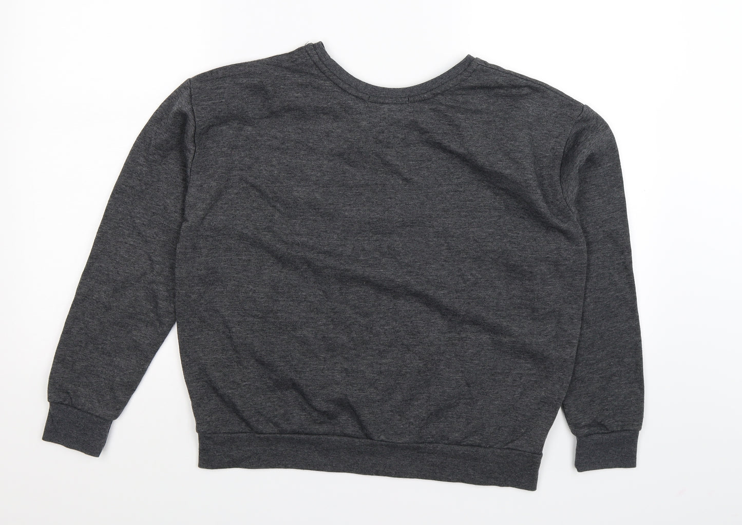 Primark Womens Grey  Jersey Pullover Sweatshirt Size 10  - too busy having fun