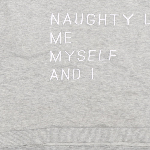 Only Womens Grey  Jersey Pullover Sweatshirt Size S  - naughty list