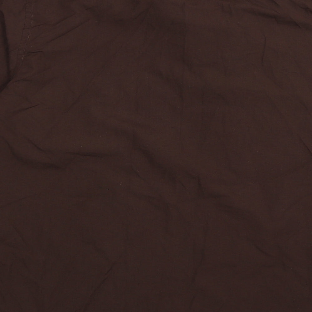 Hudson Harbour Mens Brown    Button-Up Size 17.5