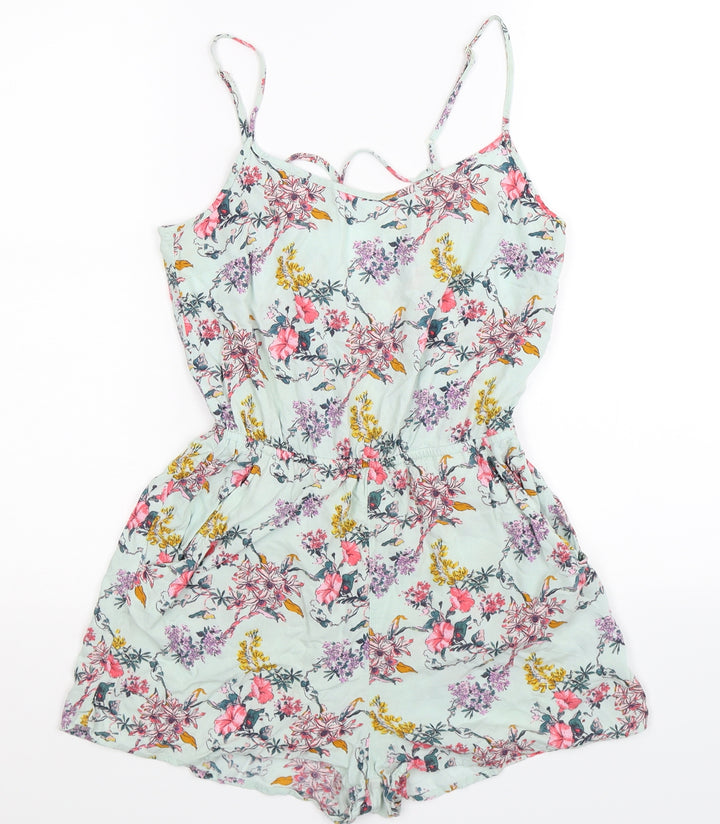 Divided Womens Green Flecked  Playsuit One-Piece Size 8