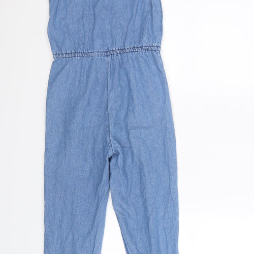 George Girls Blue  Denim Jumpsuit One-Piece Size 6-7 Years