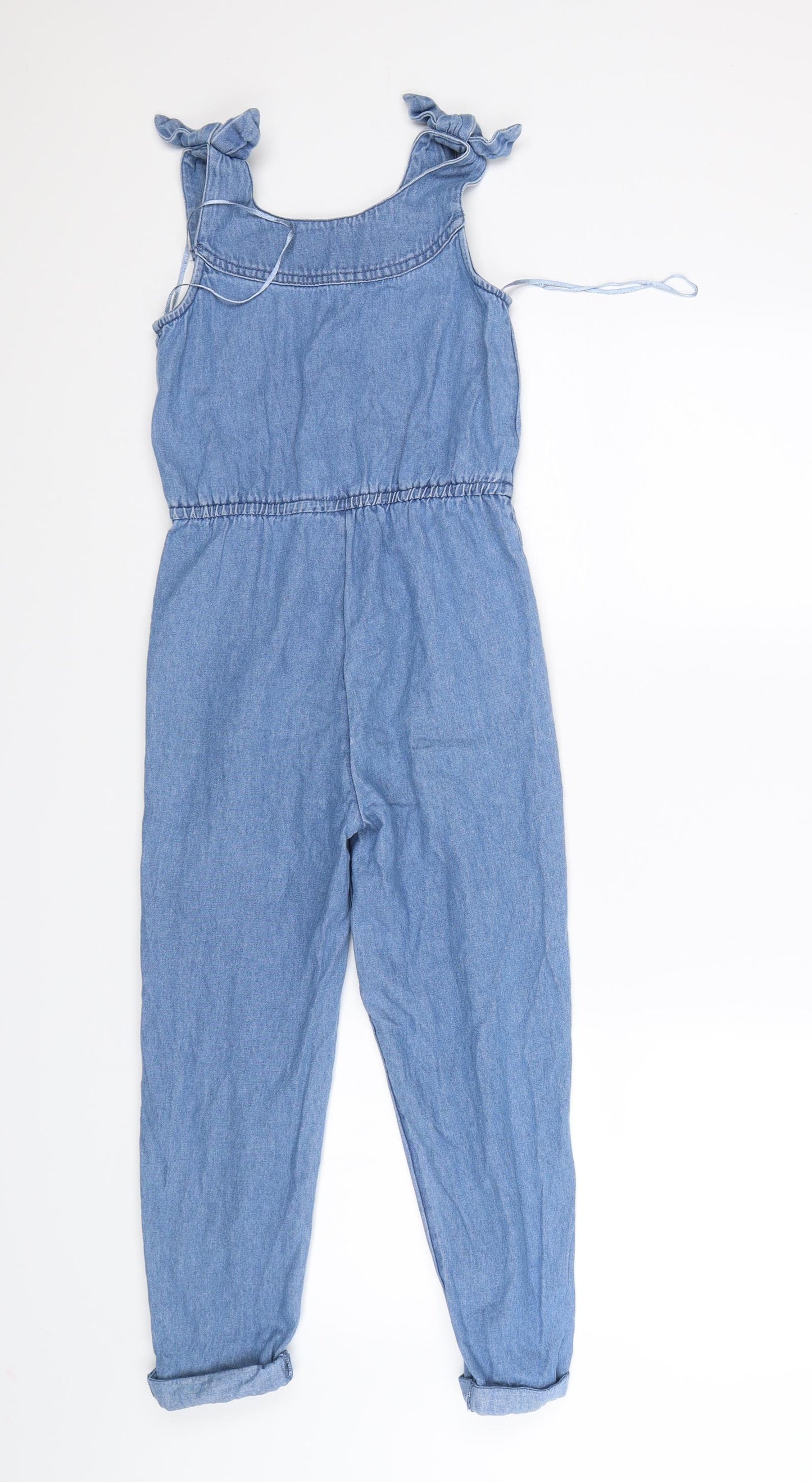 George Girls Blue  Denim Jumpsuit One-Piece Size 6-7 Years