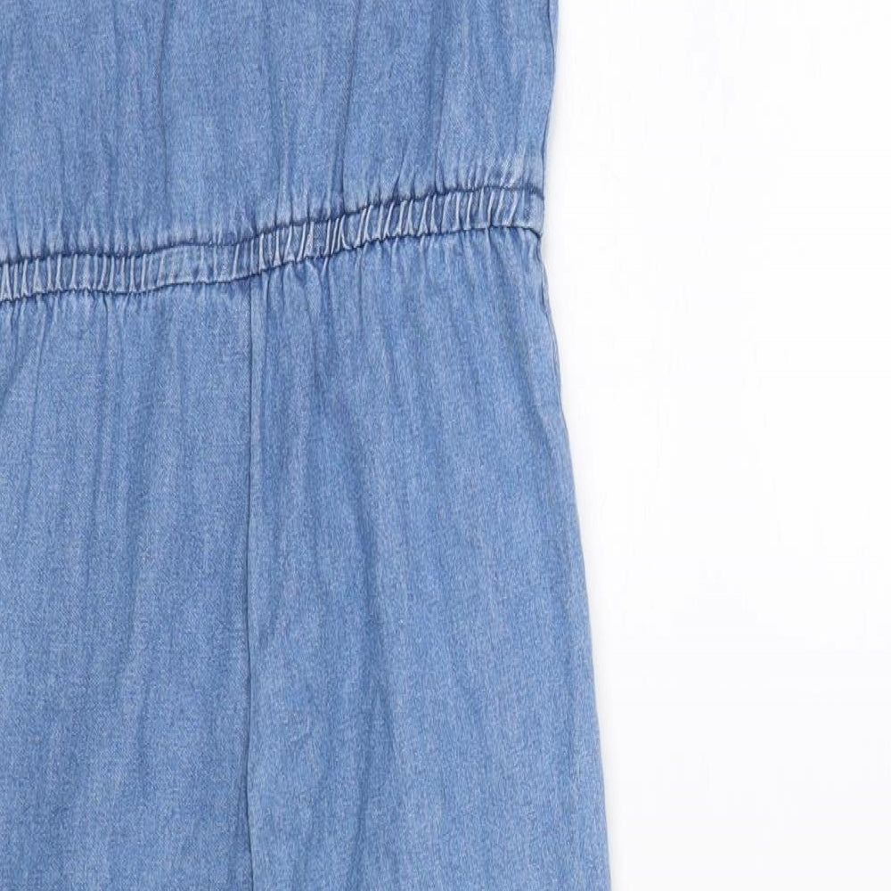 George Girls Blue  Denim Jumpsuit One-Piece Size 6-7 Years