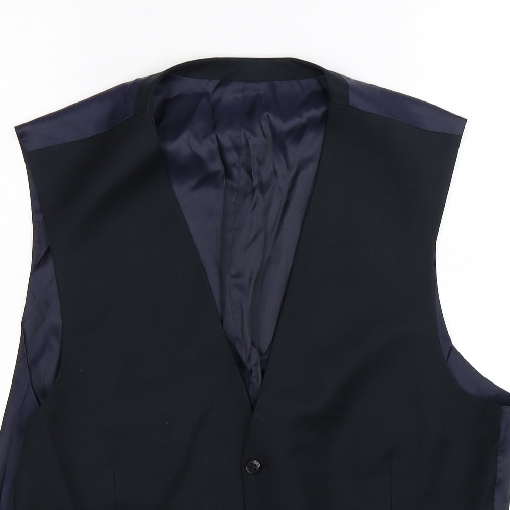 Lanificio Mens Blue   Jacket Suit Waistcoat Size 40