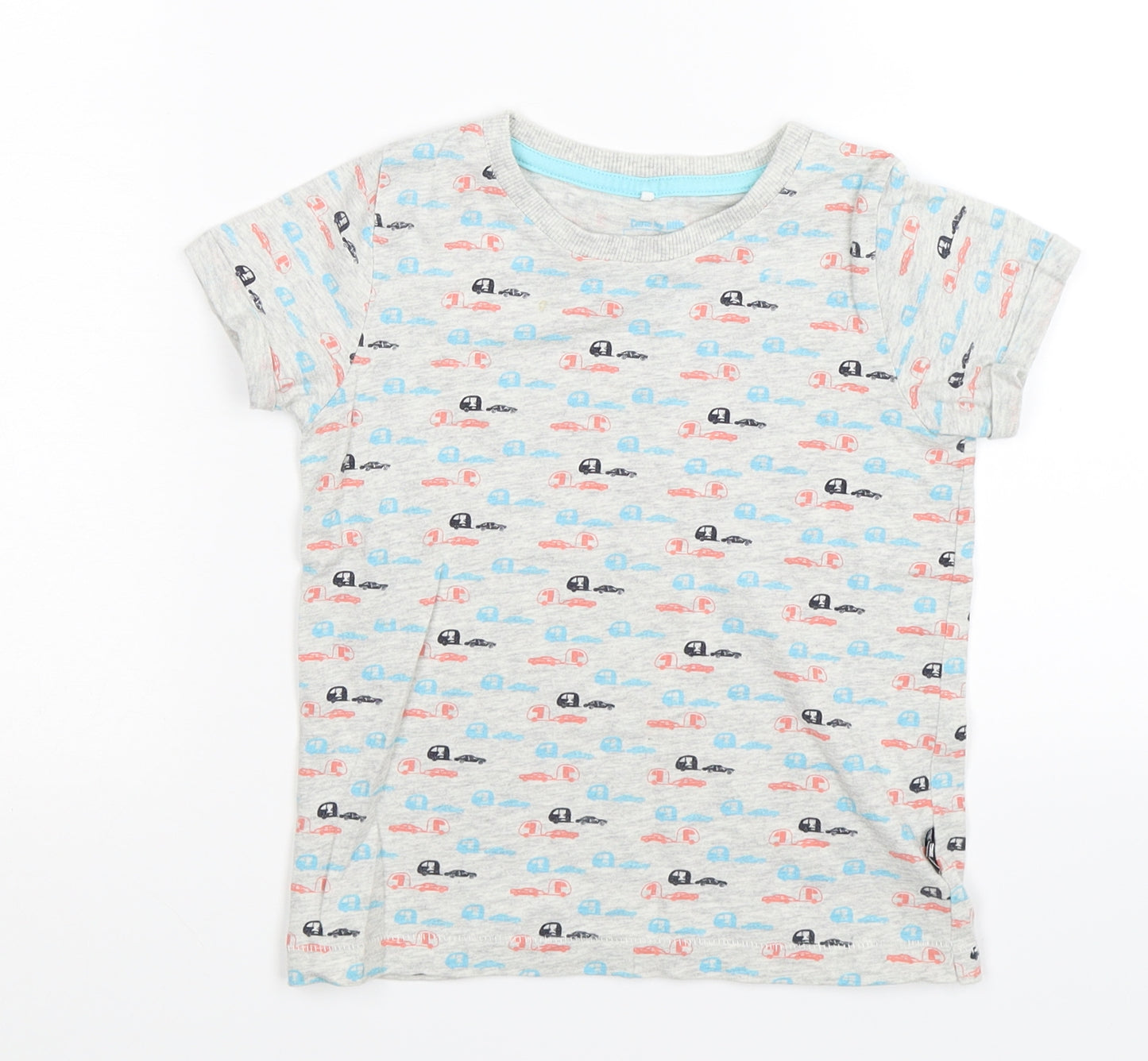 name it Boys Grey   Basic T-Shirt Size 4 Years  - motor homes cars