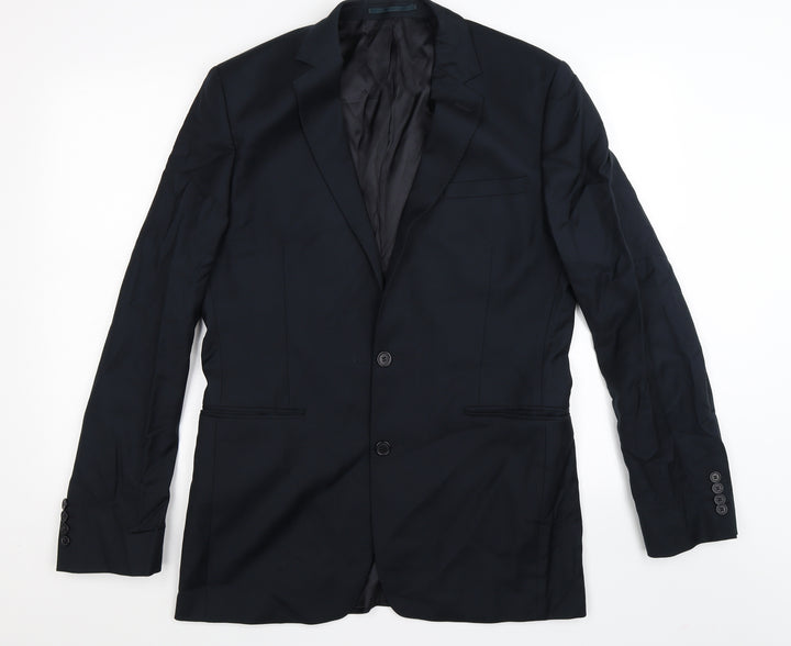 Lanificio Mens Blue Jacket Suit Jacket Size 40
