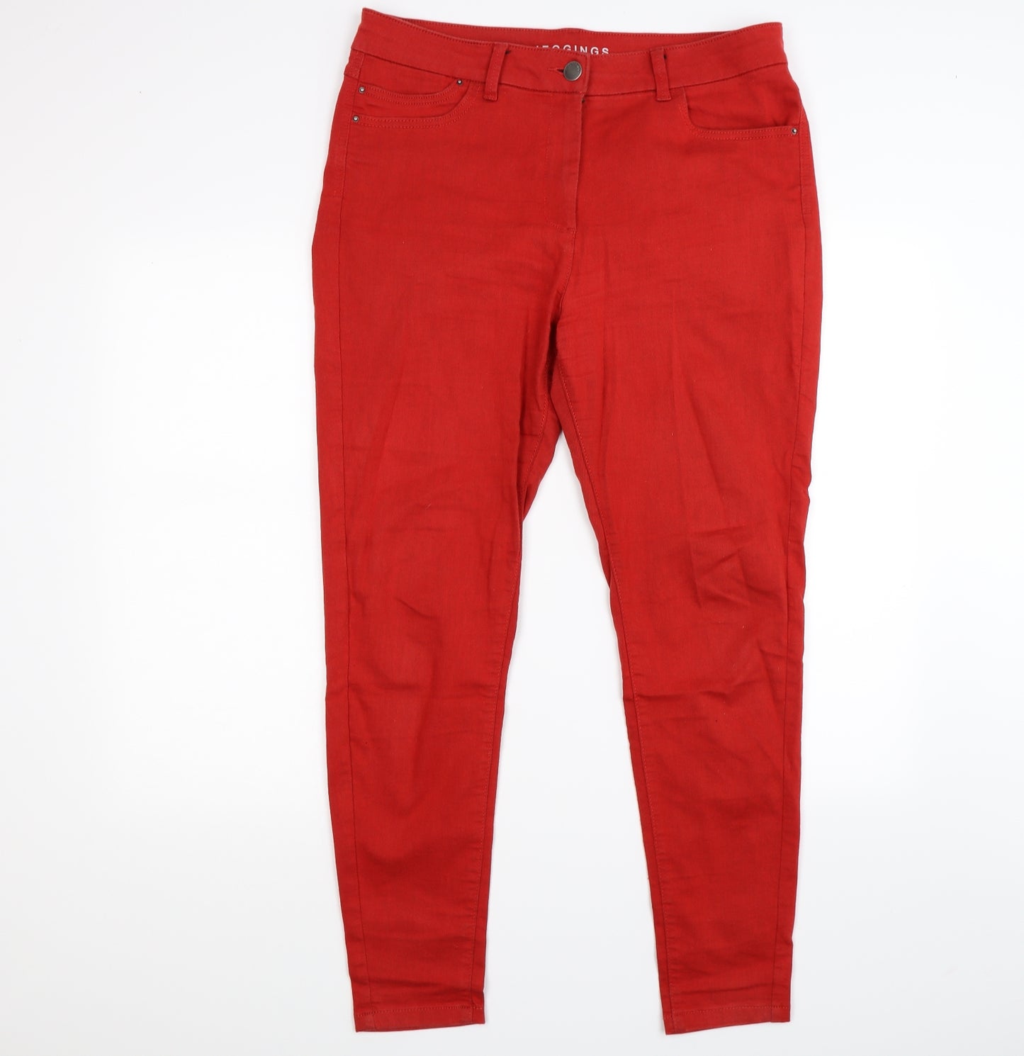 Marks and Spencer Womens Red  Denim Jegging Leggings Size 16 L27 in