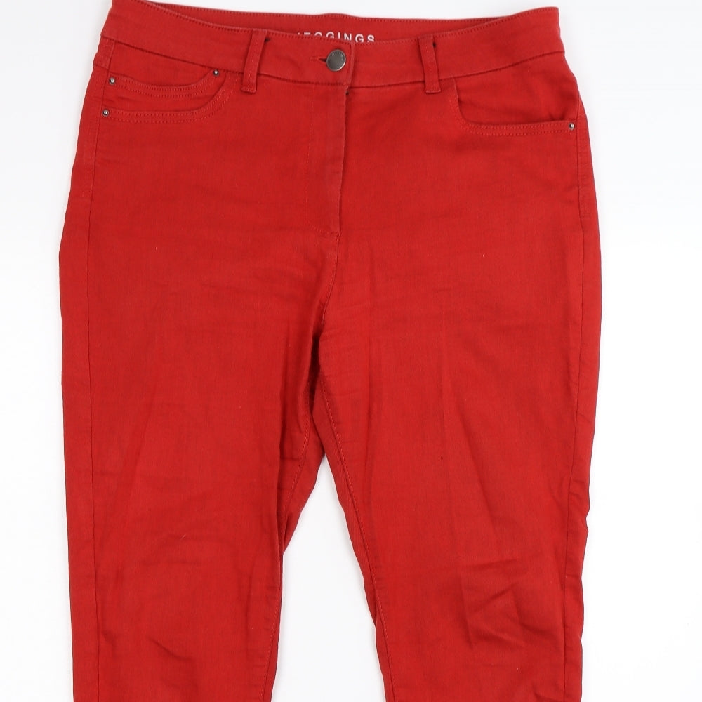 Marks and Spencer Womens Red  Denim Jegging Leggings Size 16 L27 in